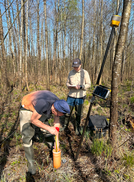 Groundwater measurements in piezometers in the upper Biebrza river valley